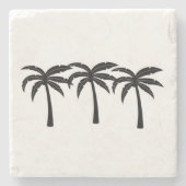 Tropische palmbomen stenen onderzetter (Voorkant)