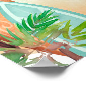 Tropische palmbomen strand baby aan boord douche poster (Hoek)