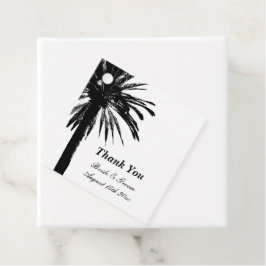 Tropische palmbomen strand bruiloft party favor la bedankjes labels