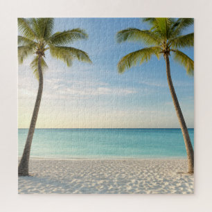 Tropische Palmbomen Strand Paradijs Legpuzzel