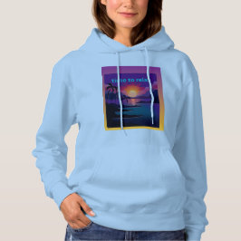 Tropische palmbomen strand vibes dames hoodie