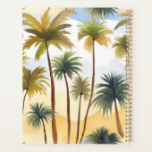tropische palmbomen | Strand Waterverf schilderij Planner (Achterkant)