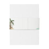 Tropische palmbomen strand zand trouw in landelijk uitnodigingen wikkel (Achterkant Voorbeeld)