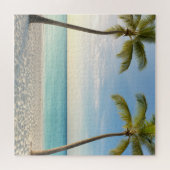 Tropische Palmbomen Strandparadijs Legpuzzel (Horizontaal)