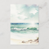 tropische palmbomen strandtrouwinformatiekaart informatiekaartje (Achterkant)