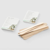 Tropische palmbomen - strandweddenschap handwaaier (Niet-gemonteerd)