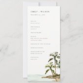 Tropische palmbomen - strandweddenschap kaart (Voorkant)