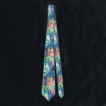 Tropische palmbomen stropdas<br><div class="desc">Een koele collage palmbomen in roze, paarse, groene, blauwgroen en turquoise, dit mannen stropdas is een mooie mode voor de kantoor, een bruiloft of elke andere gelegenheid.</div>