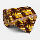 Tropische palmbomen stropdas (Opgerold)