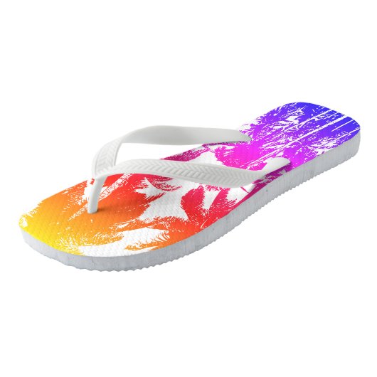 Tropische palmbomen teenslippers (Schuin)