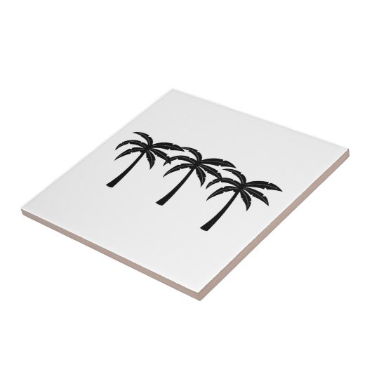 Tropische palmbomen tegeltje (Zijkant)