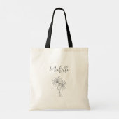Tropische palmbomen tekenen gebladerte botanisch tote bag (Achterkant)