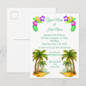 Tropische palmbomen Thunder_Cove  Uitnodiging Briefkaart (Voorkant / Achterkant)