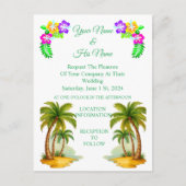 Tropische palmbomen Thunder_Cove Uitnodiging Briefkaart (Voorkant)