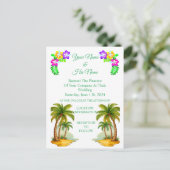 Tropische palmbomen Thunder_Cove  Uitnodiging Briefkaart (Staand voorkant)