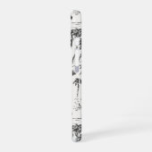 Tropische Palmbomen Toile Schets Monogram iPhone 16 Hoesje (Linkerkant)