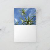 Tropische palmbomen Twain Quote Notitiekaartje (Binnen)