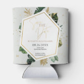 Tropische palmbomen verguld script opslaan van de blikjeskoeler (Achterkant)