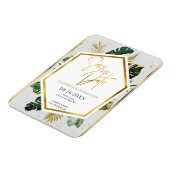 Tropische palmbomen verguld script opslaan van de  magneet (Linkerzijde)