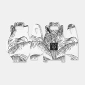 Tropische palmbomen verlaten Abstracte strandbruil Bedankdoosjes (Uitgevouwen)