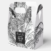 Tropische palmbomen verlaten Abstracte strandbruil Bedankdoosjes (Geopend)