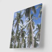 Tropische palmbomen vierkante klok (Hoek)