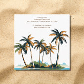 Tropische palmbomen vierkante visitekaartje