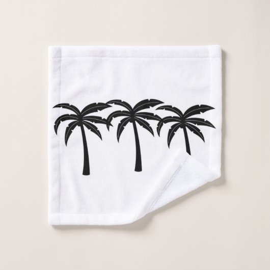 Tropische palmbomen washandje (Wasdoekje)