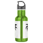 Tropische palmbomen waterfles (Achterkant)