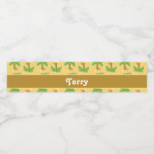 Tropische palmbomen waterfles etiket (Enkel label)