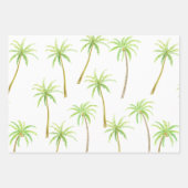 Tropische palmbomen Waterverf blauw ombre Inpakpapier Vel (Voorkant 3)