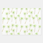 Tropische palmbomen Waterverf blauw ombre Inpakpapier Vel (Voorkant 2)