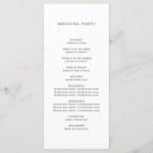 Tropische palmbomen Waterverf bruiloft Programmakaart (Achterkant)