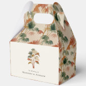 Tropische palmbomen Waterverf Pastel Boho bruiloft Bedankdoosjes (Voorkant)