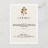 Tropische palmbomen Waterverf Pastel Boho bruiloft Informatiekaartje (Voorkant)