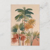 Tropische palmbomen Waterverf Pastel Boho bruiloft Informatiekaartje (Achterkant)
