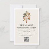 Tropische palmbomen Waterverf Pastel Boho bruiloft RSVP Kaartje (Voorkant)