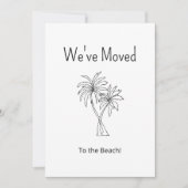 Tropische palmbomen We hebben het strand verplaats Aankondiging (Voorkant)