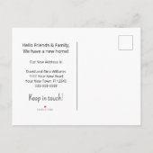 Tropische palmbomen We hebben het strand verplaats Aankondigingskaart (Achterkant)