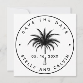 Tropische palmbomen Weduwfoto Save The Date