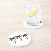 Tropische palmbomen zandsteen onderzetter (Zijkant)