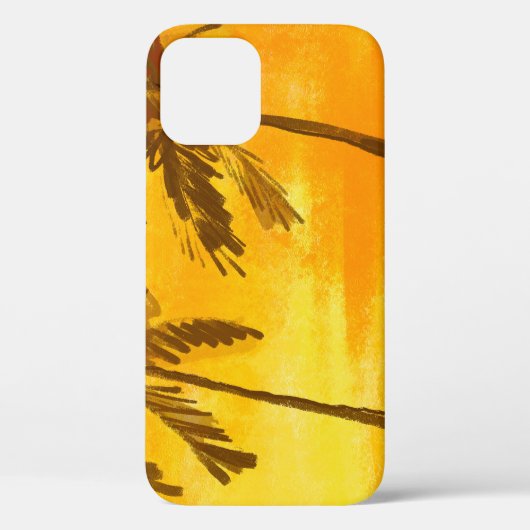 Tropische palmbomen Zomer achtergrond Case-Mate iPhone Case (Achterkant)