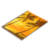 Tropische palmbomen Zomer achtergrond Notitieboek (Linkerzijde)