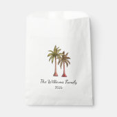 Tropische Palmbomen Zomer Zwembad Party Bedankzakje (Voorkant)