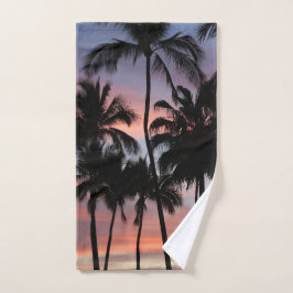 Tropische palmbomen zonsondergang bad handdoek