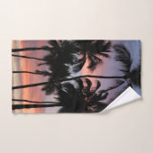 Tropische palmbomen zonsondergang bad handdoek (Handdoek)