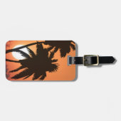 Tropische palmbomen zonsondergang bagagelabel (Voorkant horizontaal)