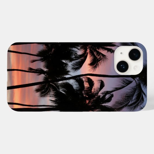 Tropische palmbomen zonsondergang Case-Mate iPhone case (Achterkant (horizontaal))