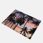 Tropische palmbomen zonsondergang deurmat (Schuin)