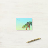 tropische palmboom aangepast bericht post-it® notes (Op bureau)